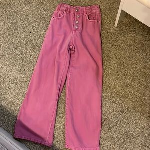 girls pink Zara jeans